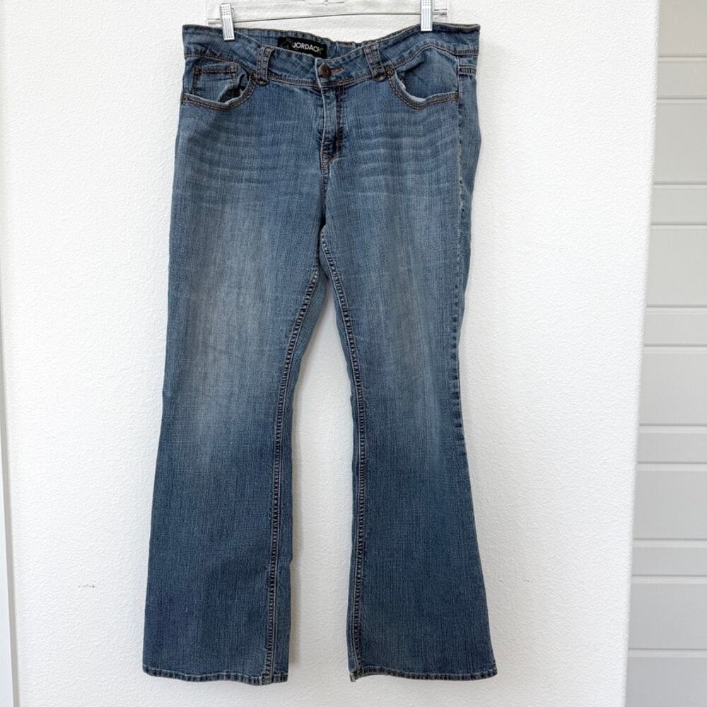 JORDACHE Bootcut Jeans‎ Medium Wash Size 14 Stretch Y2K Retro Casual Denim